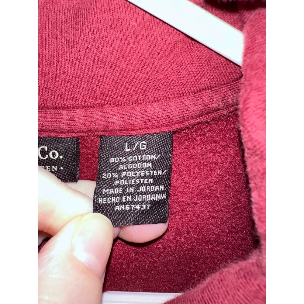 Ralph Lauren Polo Jeans Co Hoodie Full Zip Sweatshirt Mens Large‎ Red Blue
